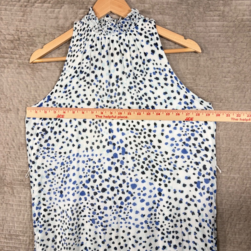 Cloth & Stone Blue Abstract Dot Halter Shift Dress C6284-A99 Womens Medium - Picture 4 of 6